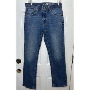 mens Devil-Dog Dungarees jeans 32x32’ boot cut wash blue
